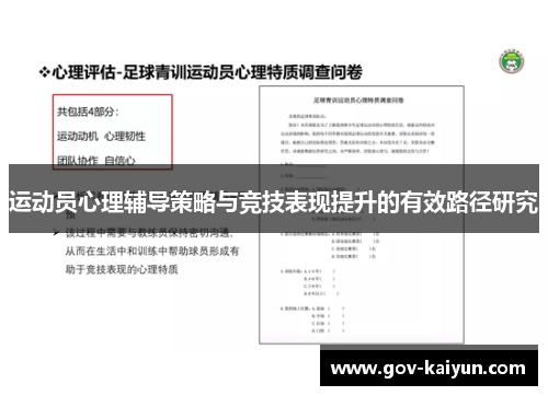 运动员心理辅导策略与竞技表现提升的有效路径研究