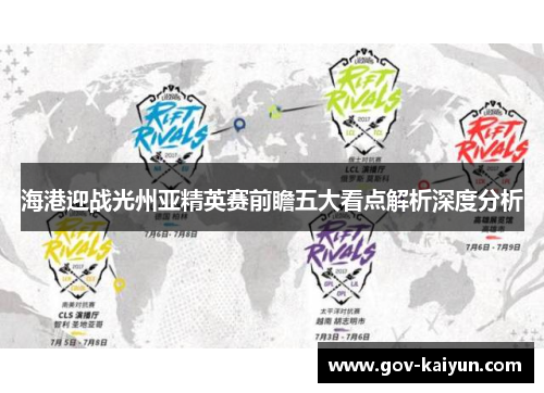 海港迎战光州亚精英赛前瞻五大看点解析深度分析