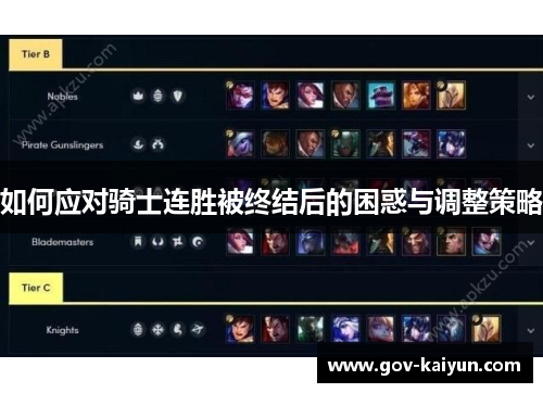 如何应对骑士连胜被终结后的困惑与调整策略
